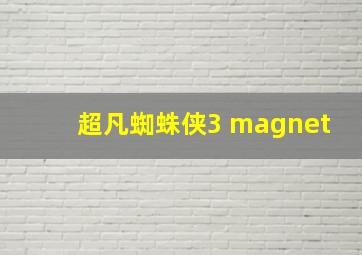 超凡蜘蛛侠3 magnet